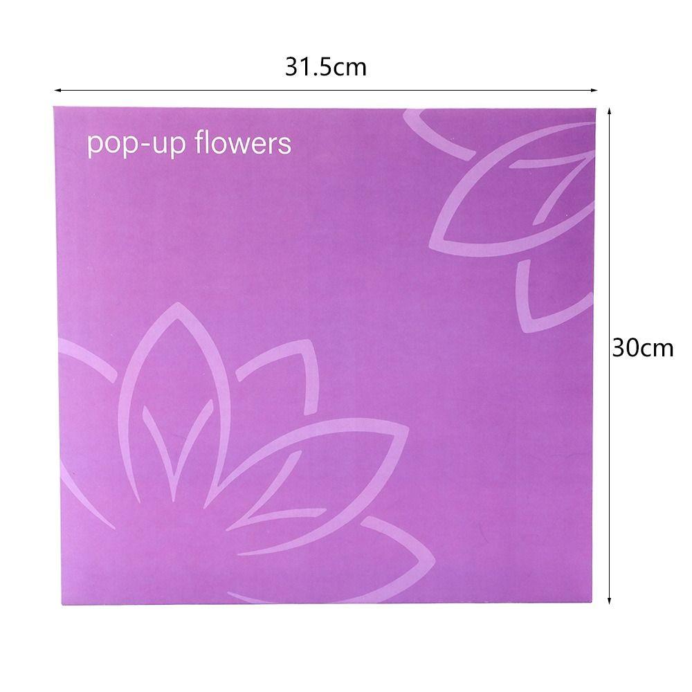 Вырезанный цветок 3D всплывающая поздравительная открытка с пожеланиями и благодарностью на день рождения