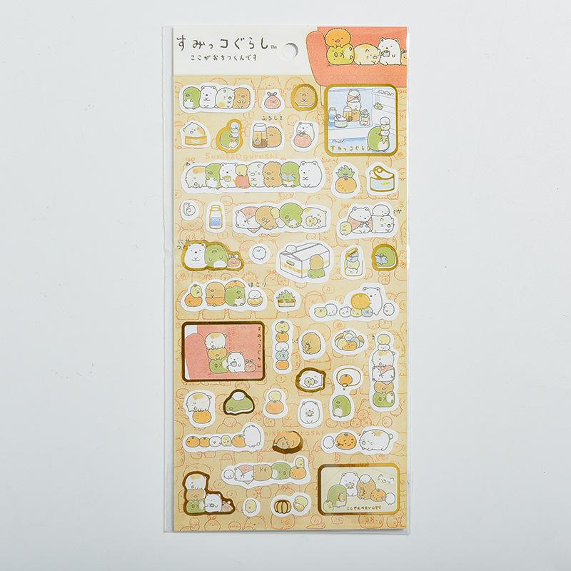 Cartoon Creature PVC Stickers Set - Waterproof, Transparent, DIY Decoration, Small Pattern Sealing Stickers