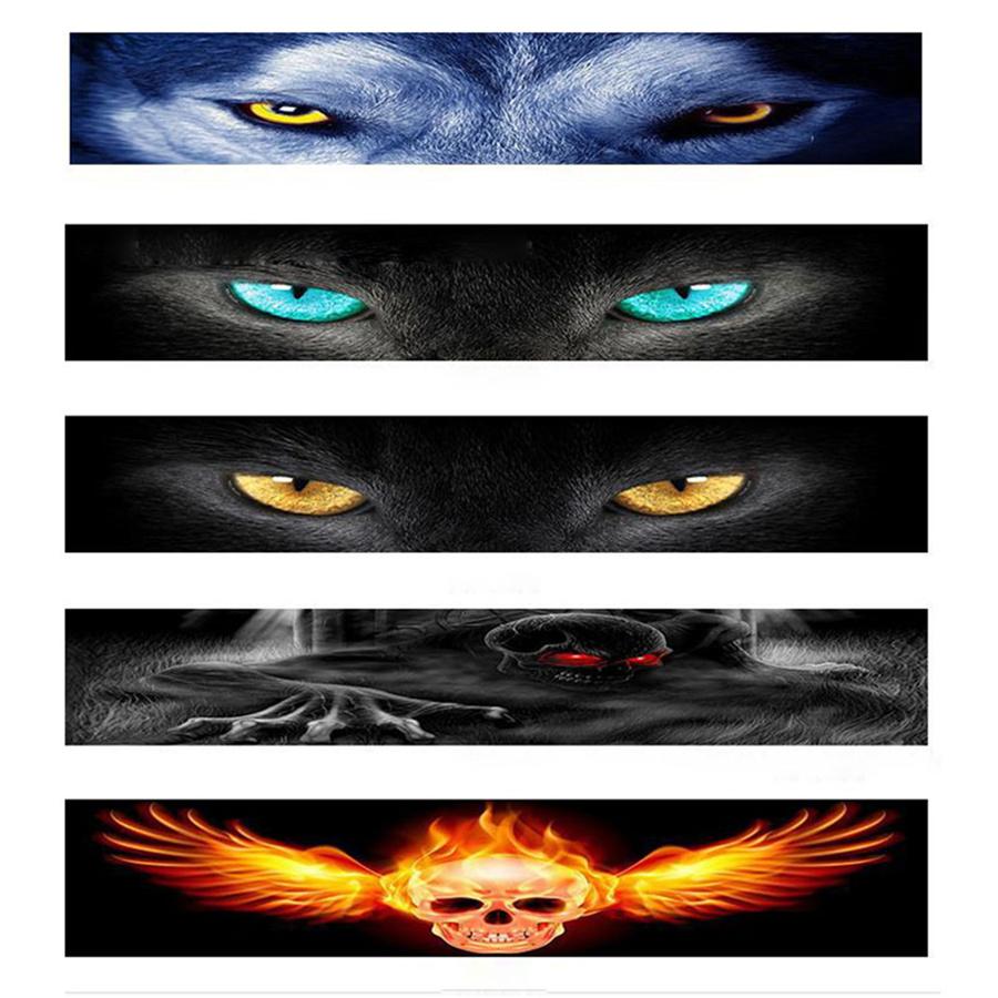 130 x 21cm Car Front Windshield Sunshade Sticker Vinyl Animals Eyes Decor Decal