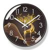 Yipra 6083 Elk Wall-Mounted Silent Quartz Clock for Living Room