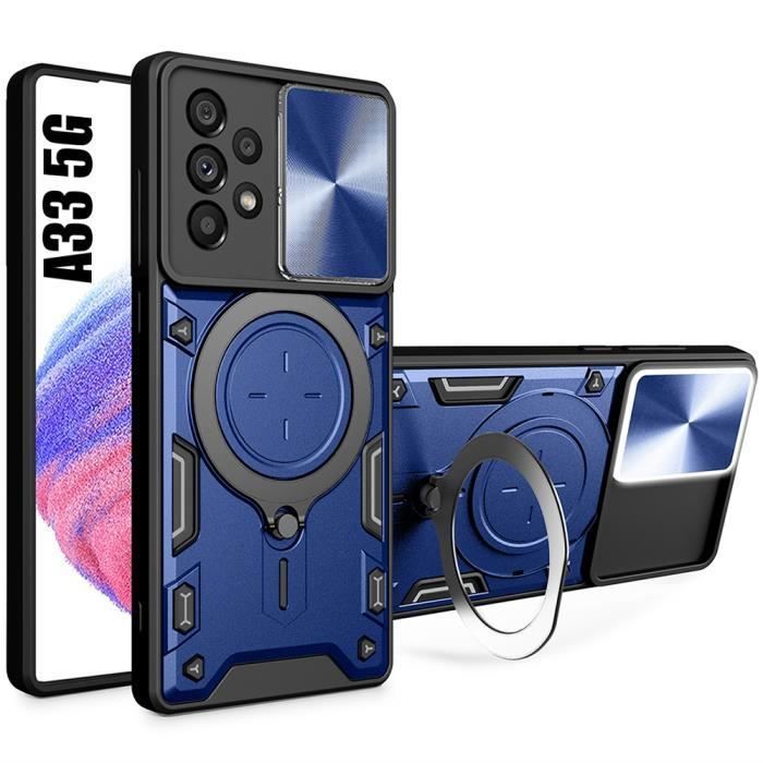 Protective Case - BOOLING - for Samsung Galaxy A35 5G - Shockproof - Rotating Stand - Camera Protection