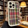 Винтажный Чехол для Телефона в Клетку для iPhone 17 16 15 14 13 12 11 Pro Max Plus, Защитный, Гелевый, Гибкий, Противоударный