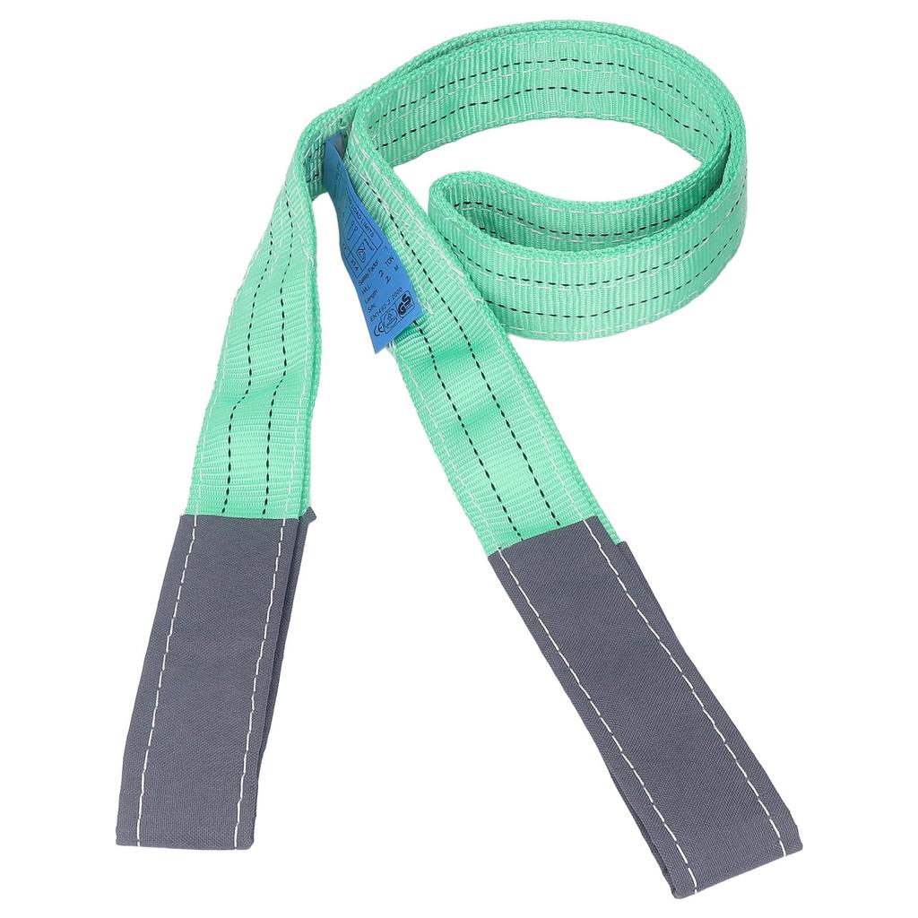 2T Плоский подъемный строп с петлями, полиэстеровый строп для промышленного крана, 2 метра