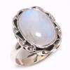 Кольцо из натурального радужного лунного камня, стерлингового серебра 925 пробы, размер 6,5 N6U84