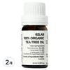 62LAB Успокаивающее средство для проблемных пятен от прыщей, органическое веганское масло чайного дерева USDA, 10 мл, 2 шт.