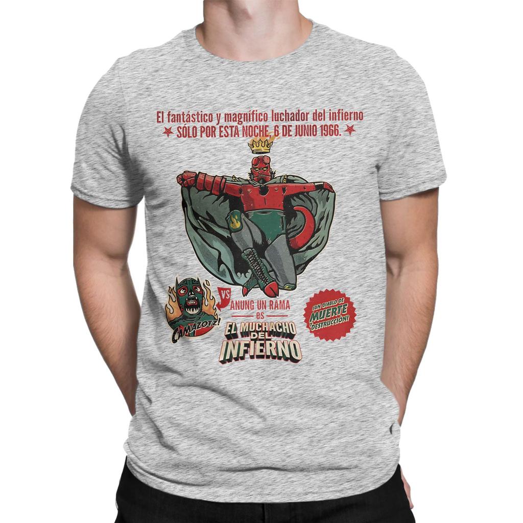 El Muchacho Del Infierno Graphic 100 Cotton Tshirt Luchador Tees Tops For Unisex