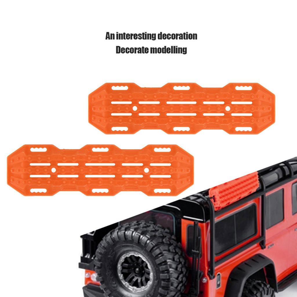 2 шт. Противоскользящая вспомогательная доска для авто для 1:10 RC гусеничного автомобиля, модель RC, украшение для альпинистского транспортного средства(оранжевый )