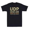 Udp Packet Bar Walks A Into Network Engineer Vintage Unisexs Tshirt Black Tee