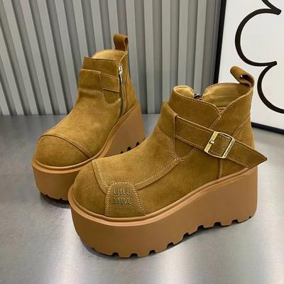 Женские леопардовые ботильоны на платформе, зимние ботинки на плоской подошве, замшевые плюшевые туфли, женская зимняя мода 2025 года, удобные, теплые, нескользящие ботинки Mujer