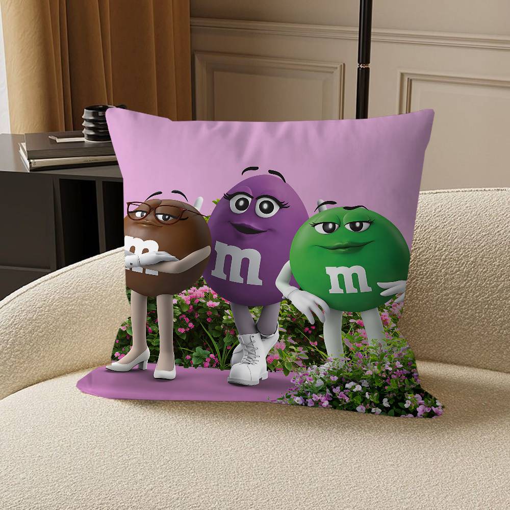 M-M And M-Ms Cushion Cover Pillowcase Upholstery Sofa Throw Pillow Home Decor Pillowcas