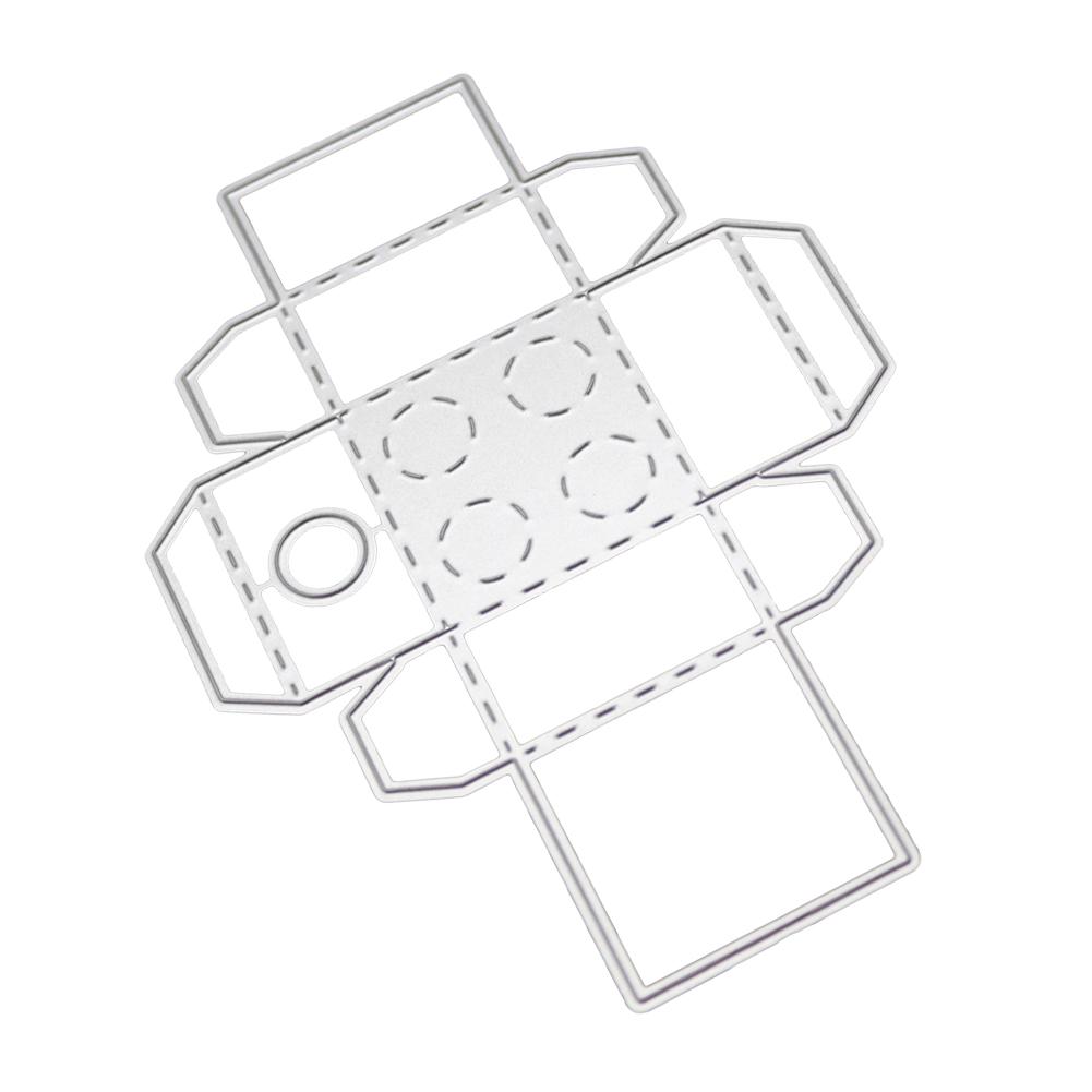 Подарочная коробка рамка металл серебристый трафарет тиснение резка штампы для скрапбукинга бумага альбом карты изготовление