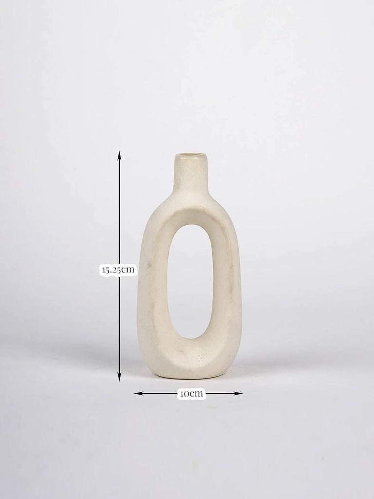 Современные декоративные вазы Kieko для домашнего декора | Кухня | Офис или гостиная для декора дома, центральный столик, горшок для цветов, (Белый,6 дюймов)