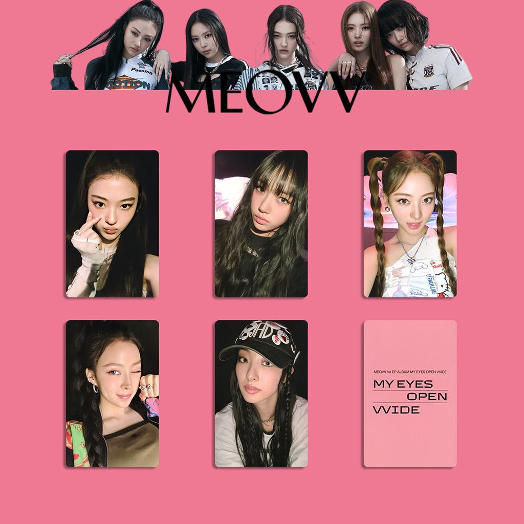 KPOP MEOVV 1-й Альбом MY EYES OPEN LOMO Карточка VVIDE KTOWN 4U Специальная Карточка GRIL Карточка GAWON ANNA ELLA SOOIN HD Фото Подарок для Фанатов Карточка