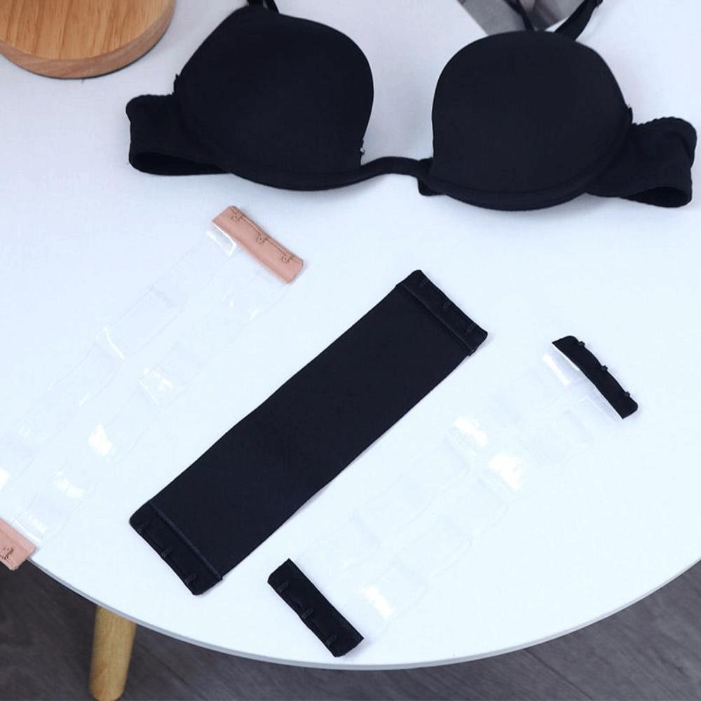 Women Elastic Band Solid Color Bra Buckle Bra Accessories Transparent Bra Extender Extension Buckle