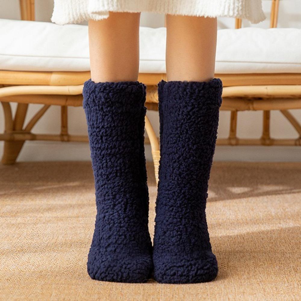 Fluffy Thick Thermal Socks Plush Fleece Sock Women Kawaii Thickened Floor Socks  Gifts