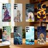 S-Silent Аниме Секретная W-Ведьма Чехол для Телефона Для Samsung S25,S24,S21,S22,S23,S30,Ultra,S20,Plus,Fe,Lite Черный Корпус