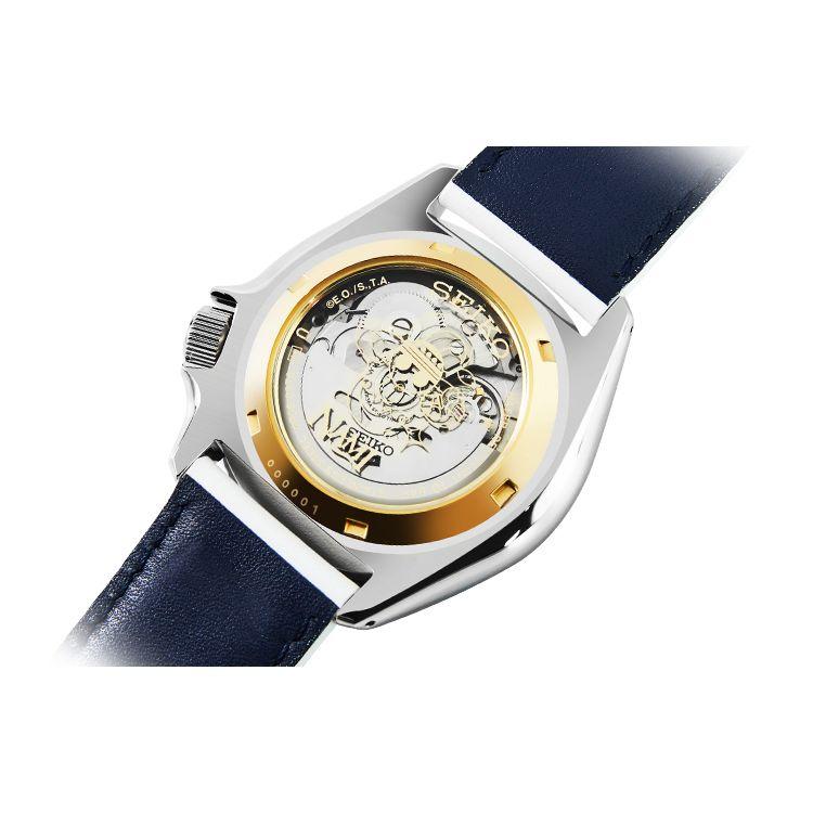 Seiko 5 Серия One Piece Лимитированная серия Нами Спортивные Повседневные Памятные Часы Механический Механизм Кожаный Ремешок Мужские часы Белый SRPF63K1