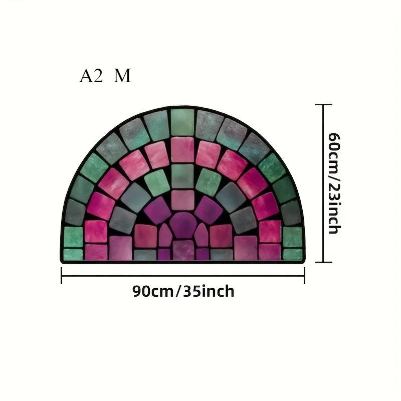 Богемный полукруглый ковер, коврик для входа в помещение и на улицу, коврик для двери в ванную комнату, мягкое и противоскользящее украшение для дома.