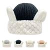 New Cute Rabbit Ear Wool Hat Women's Face Small Ear Protector Pullover Hat Winter Cartoon Warm Knitted Hat
