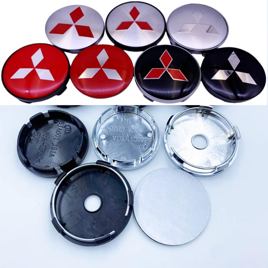 4PCS For Mitsubishi ASX Ralliart Lancer Cordia Pajero Outlander Eclipse Galant Mirage Car Wheel Hub Center Stickers Decal Emblem
