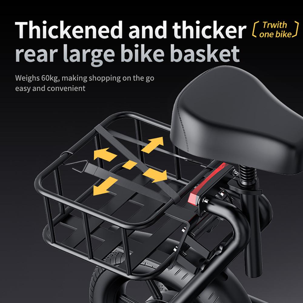 ES14 450 Вт электрический самокат для взрослых, демпфирующий электрический самокат, максимальная дальность 30 км, 25 км/ч, городской самокат с задней корзиной сиденья