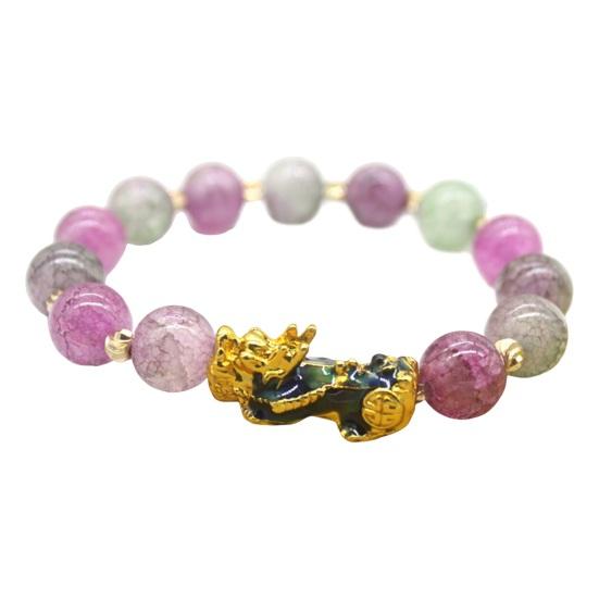 Браслет унисекс Pixiu. Гладкий винтажный браслет на ощущение температуры. Изысканный эластичный роскошный браслет для снятия стресса. Браслет для улучшения самочувствия. Легкий женский браслет.