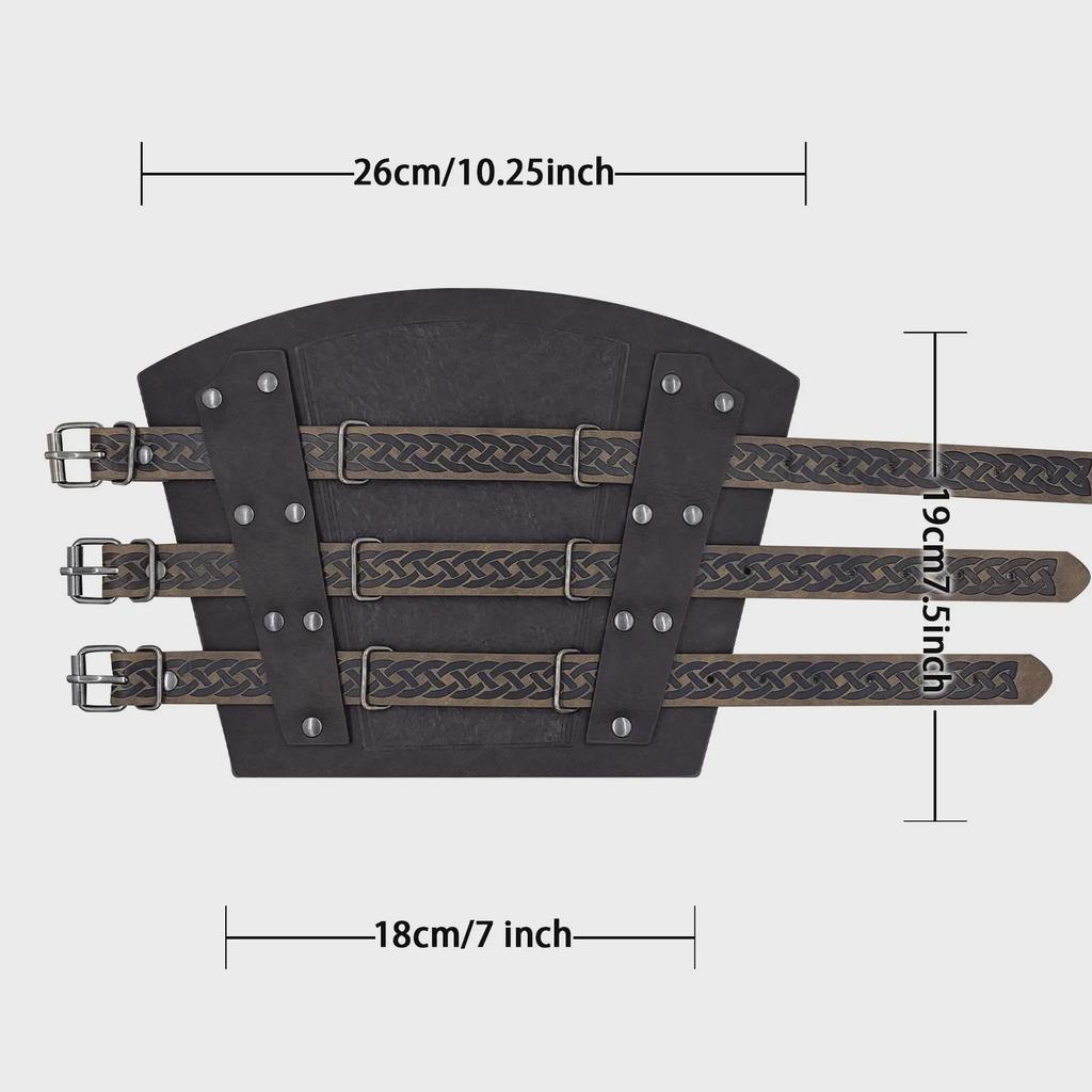 Средневековая европейская рыцарская наручная защита с трехполосным дизайном для косплея