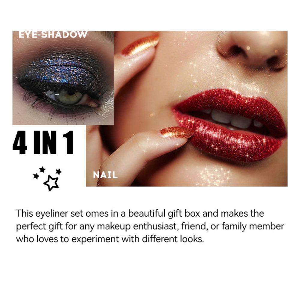 MLSMILE Pearlescent Liquid Eyeliner, Explosive Colorful Glitter Eye Shadow, Waterproof Non-smudge Eyeliner