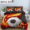 3D Football Duvet Cover Double Queen Full Bedding Set 23pcs Quilt Cover With Zipper Closure King Size Polyester Comforter Cover