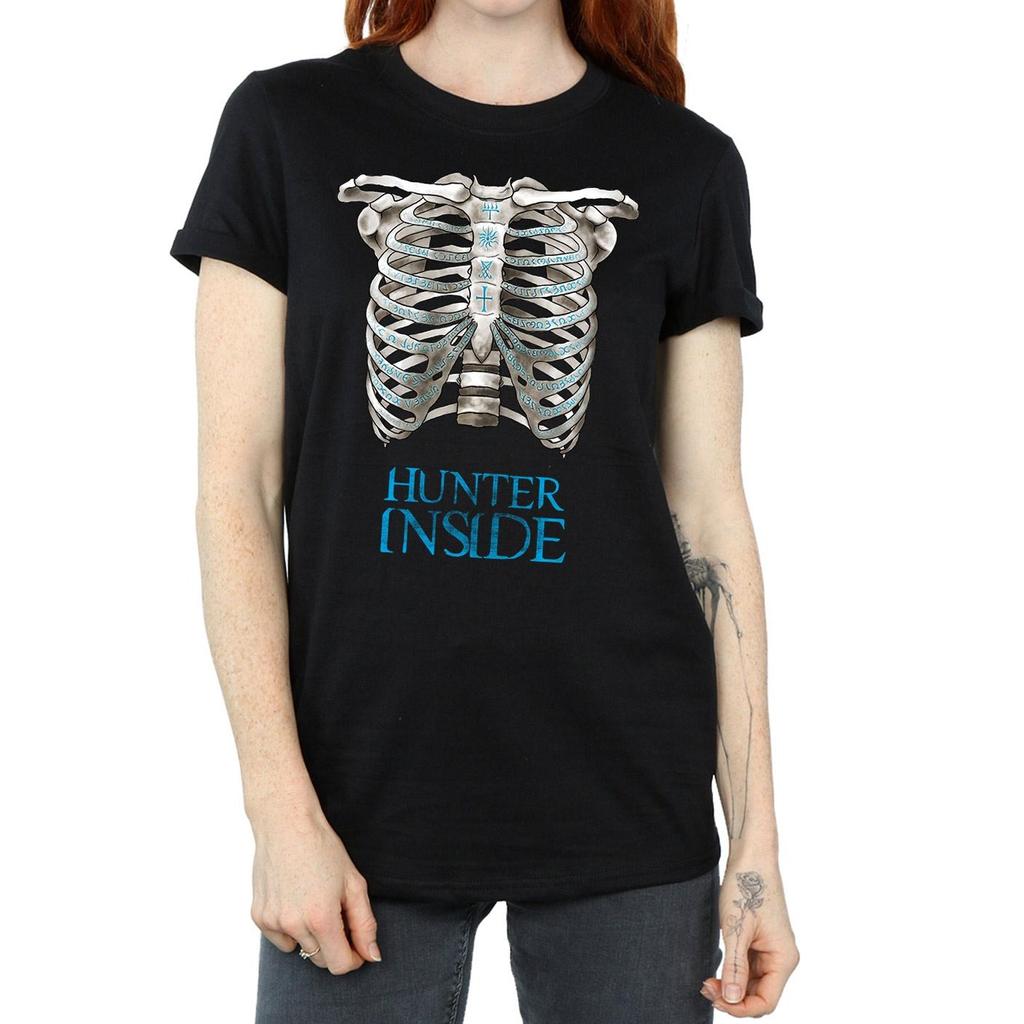 Supernatural Womens/Ladies Hunter Inside Cotton Boyfriend T-Shirt