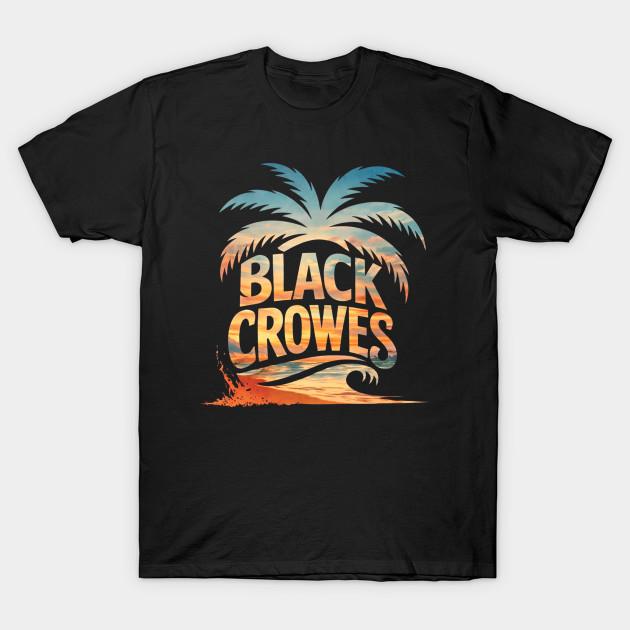Мужская черная футболка с принтом Black Crowes // Rise Печать на трансферной бумаге без вырезания Хлопковая футболка