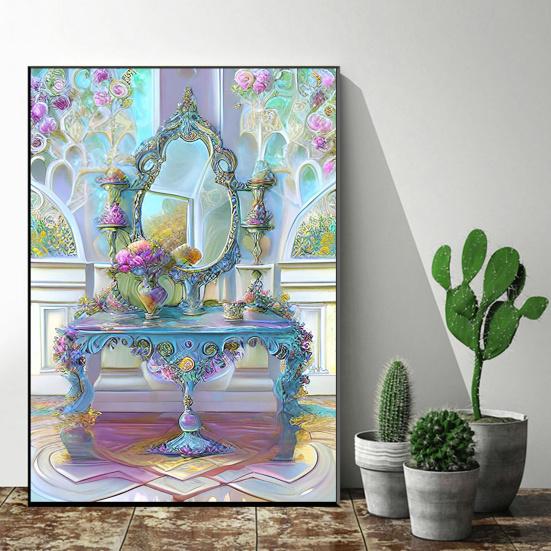 DIY 5D Diamond Art Kit Книжный шкаф Комод Узор Повышение креативности Уменьшение стресса Развивайте терпение Вышивка Мозаика Вышивка крестиком Украшение дома