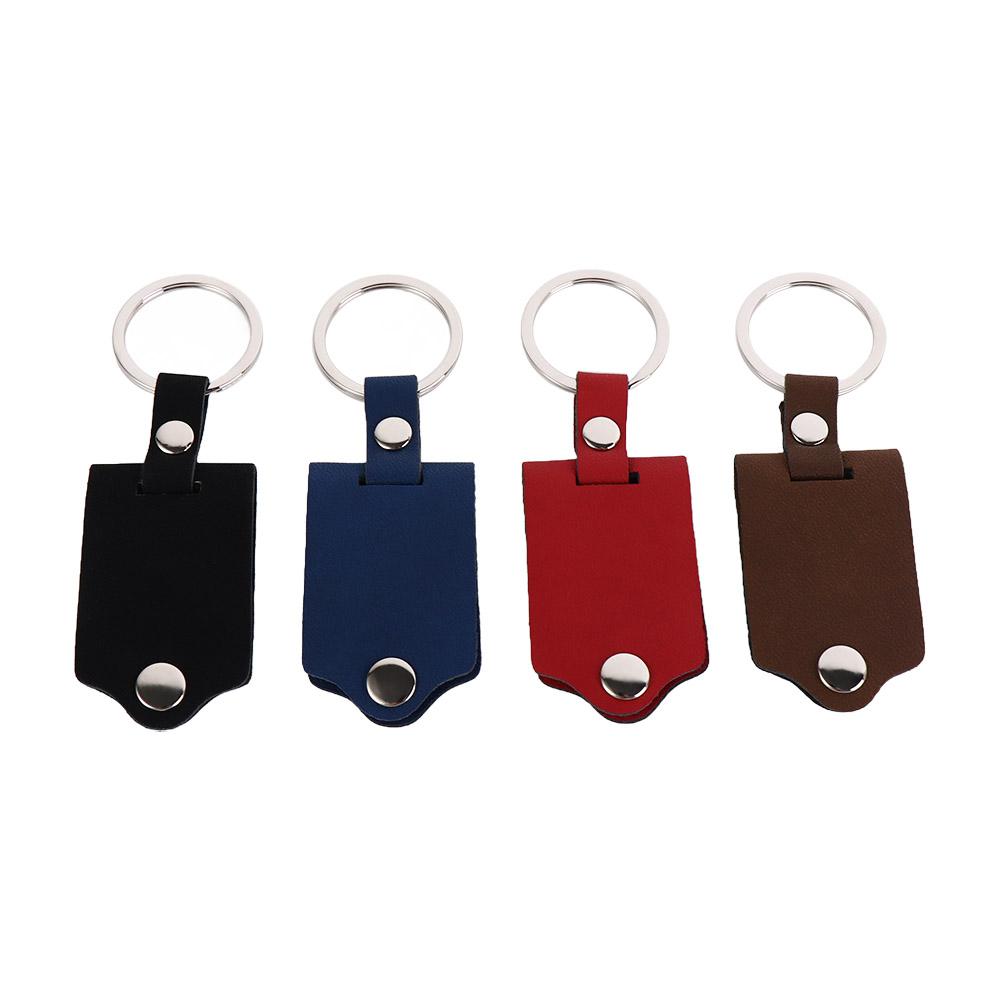 Photo Frame Key Chains PU Leather Car Key Ring Couples Friends Gifts Photo Keyring Men