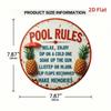 Vintage Metal Tin Sign Pool Rules Wall Decor for Home Bar Man Cave Gift