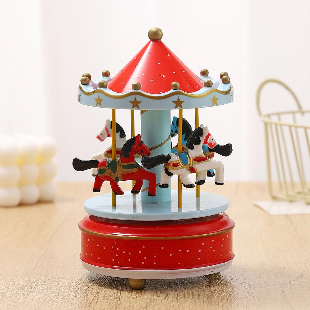 Classic Carousel Music Box: Creative Castle in the Sky with Cone Top - Ideal Graduation Gift