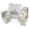 Vivienne Westwood Women's Orb Charm Gold and Cream Leather Watch with Shopper (VV006GDCM) [Parallel Import]