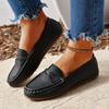 Women's Spring and Summer Solid Color Flat Soybean Shoes Flat Comfortable Soft Bottom Non-slip Casual Single Shoes