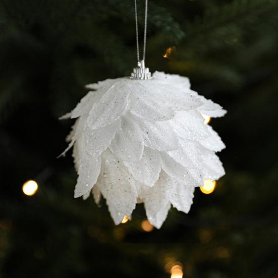 8 см Белый Пенопластовый Рождественский Шар Орнамент Снежное Праздничное Украшение Легкий Блестящий Подвесной Кулон на Елку для Дома Новый Год