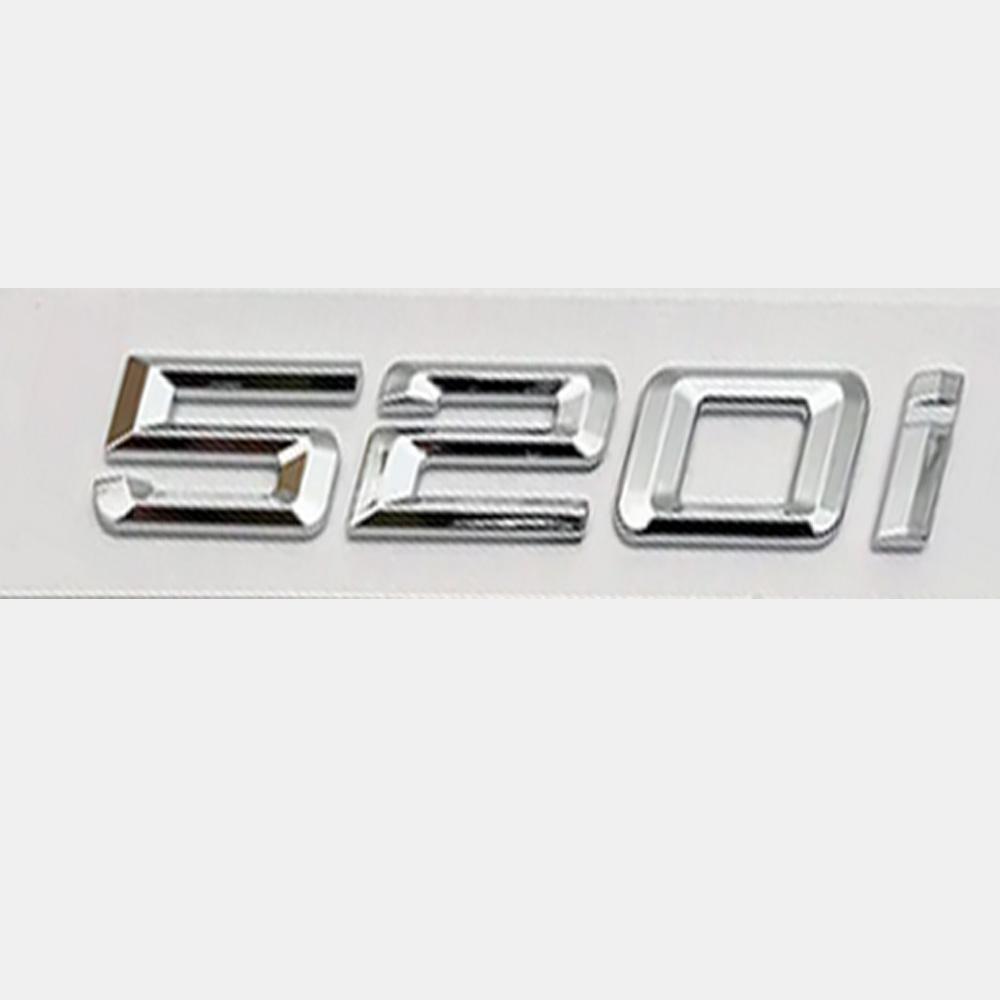 Car ABS 3D Silver Trunk Letter Badge Sticker For BMW E60 E34 F10 G30 E39 520i 525i 528i 535i 540i 545i 530i Logo Accessory