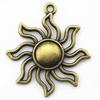 Antique Bronze Color 3Pieces Brand: WYISYWG Sun Charms Jewelry Making 35x31mm