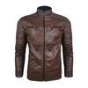 2025 мода новый повседневный стоячий воротник мотоцикл кожаное пальто куртка модное мужское кожаное пальто
