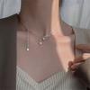 925 Sterling Silver Tassel Zircon Star Charm Necklaces &Pendants Choker For Women Girls Wedding Jewelry Collares Dz129