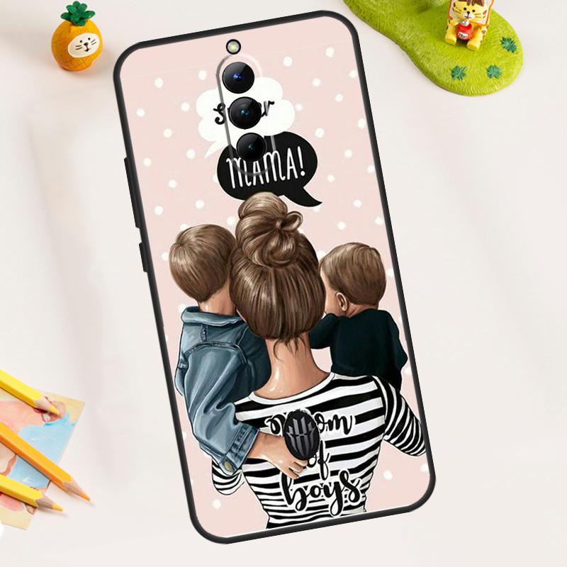 Beautiful Mother Daughter Son Case For ZTE Nubia RedMagic 11 Pro 10 9 8 8S 9S 10S Pro Plus 5G 5S 6 7 6S 7S Pro 11 Air Cover