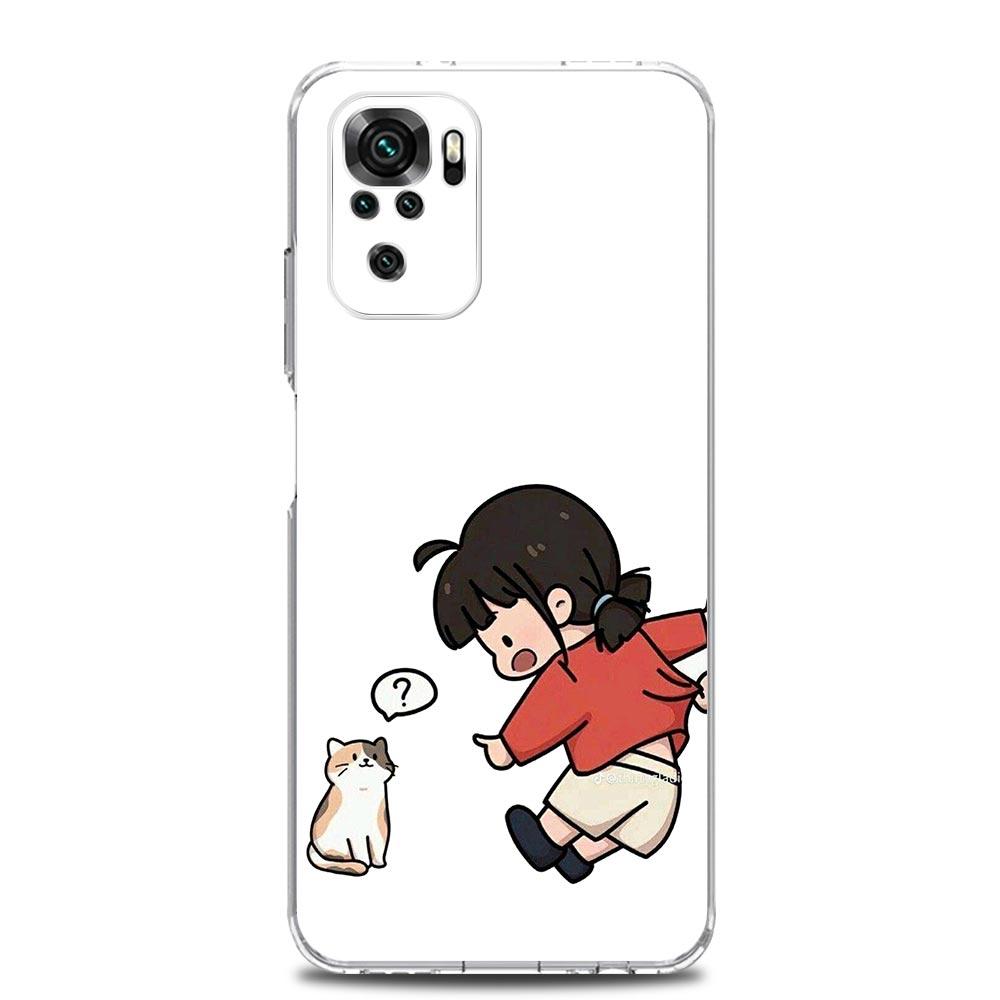 Чехол для телефона для Xiaomi Redmi Note 15 14 13 12 4G 10 11 Pro Plus 5G 14C 13C 12C 10C Прозрачный Мягкий ТПУ Чехол Милый Мальчик Девочка Пара