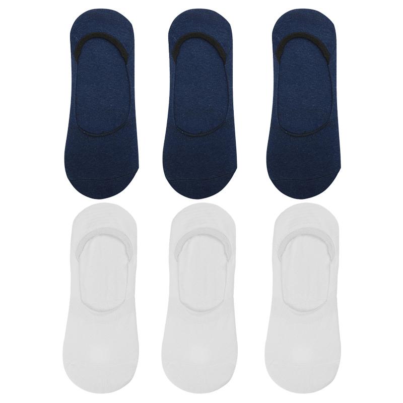 6 пар мужских летних тонких носков больших размеров, хлопковые невидимые силиконовые носки, антибактериальные слипоны