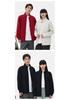 Heavyweight Stand Collar Zipper Jacket - Women's Trendy Autumn/Winter Loose Fit Hoodie, 380g, Solid Color, Drop Shoulder Design.
