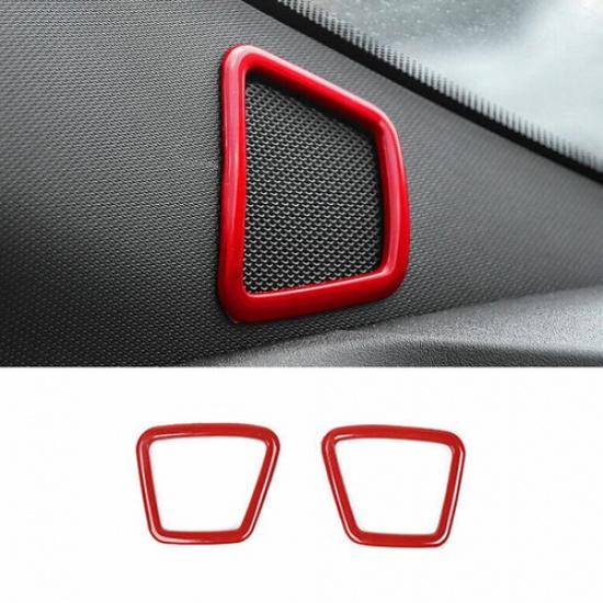 Front A Pillar Horn Frame Cover Trim 2X For Ford F150 F-150 2015-20 Bright Red