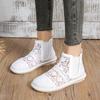 Мода Горячие Продажи 2025 Новые Комфорт Мода Женские Дышащие Сетчатые Летние Туфли Кружево Ходьба Неглубокие Новые Однотонные Нескользящие Повседневные Туфли