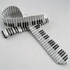 Gifts Classic Fancy Dress for Men Black & White Skinny Tie Music Tie Piano Keyboard Necktie