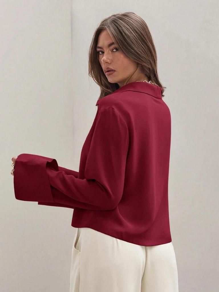 Женская весенне-летняя рубашка-кардиган с длинным рукавом и завязками-бантами, 2025